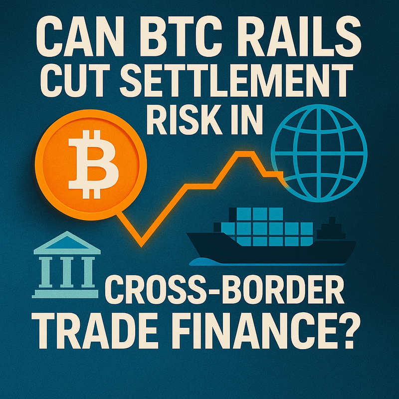 Can BTC rails cut settlement risk in cross-border trade finance?