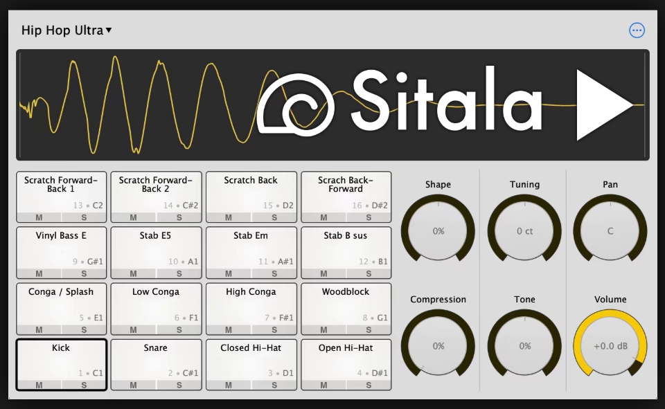 Sitala Drum Sampler Interface