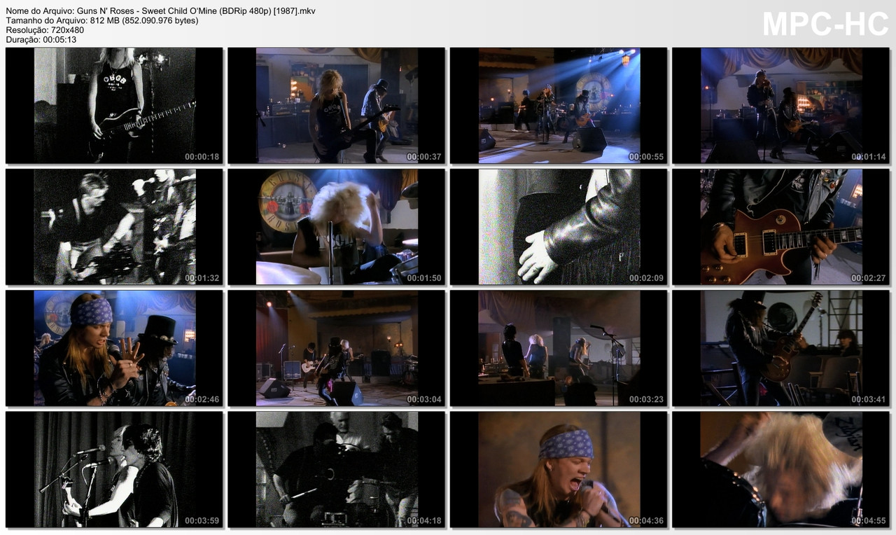 Guns N' Roses - Sweet Child O‘Mine (BDRip 480p) [1987]