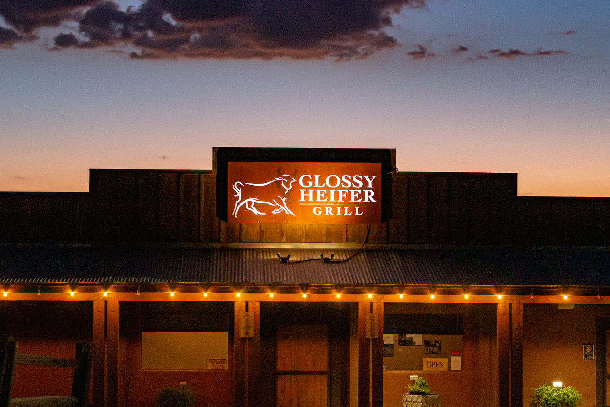 Glossy Heifer Grill, by Matthew Spaulding, graphic designer, Phoenix, Arizona