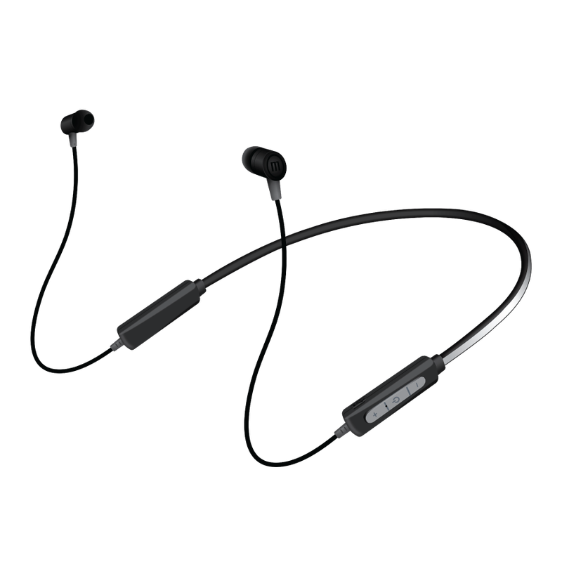 Audífonos Inalámbricos Maxell DUAL BATTERY mostrando su innovador diseño de doble batería.