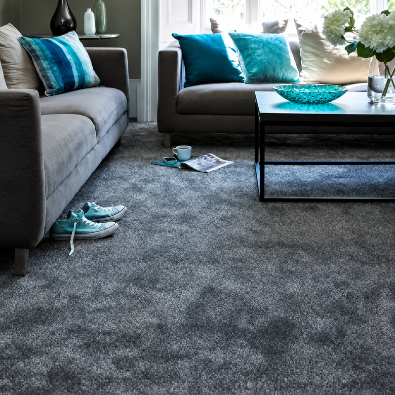 Thick Saxony carpet room