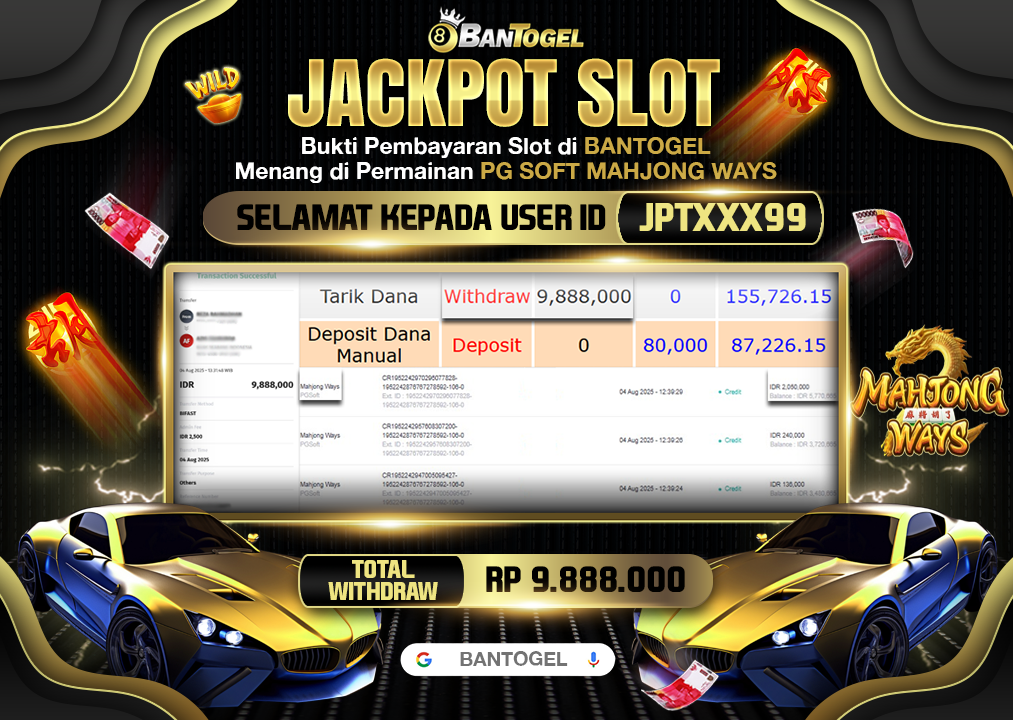 BUKTI JACKPOT LUNAS BANTOGEL