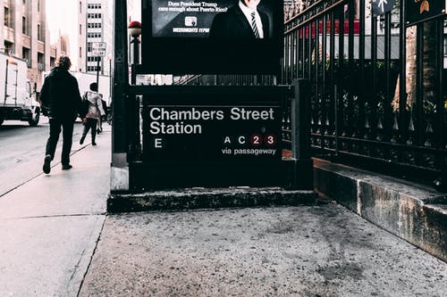 Ilustrasi trotoar di Kota New York
