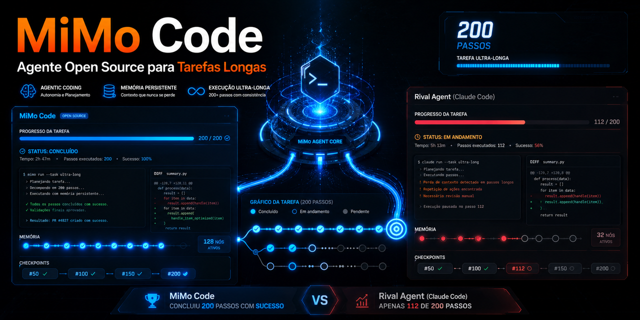 MiMo Code da Xiaomi mostra que a guerra dos agentes de programação não será vencida só pelo melhor modelo