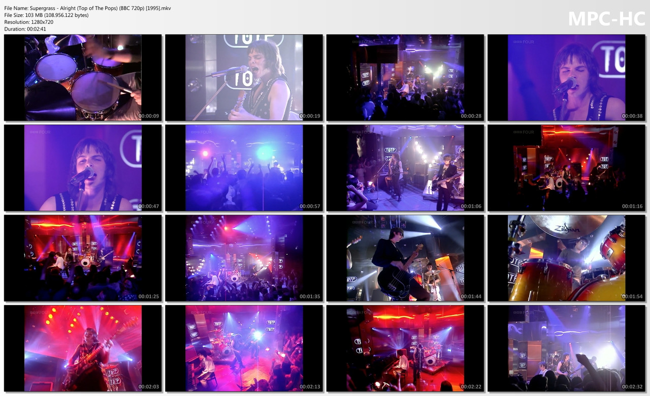 Supergrass - Alright (Top of The Pops) (BBC 720p) [13.07.1995]