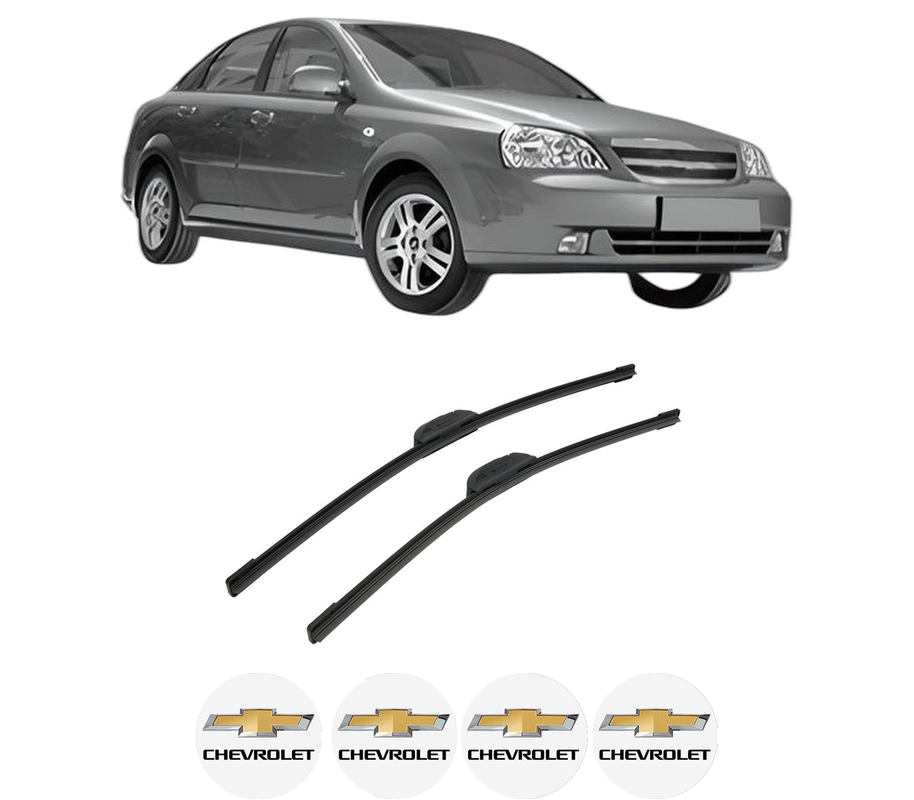 Set stergatoare auto CHEVROLET LACETTI (J200) din 2005-2013, pentru parbriz auto, 2 bucati, Bosch Aerotwin Retrofit, din cauciuc siliconat rezistent, 4 Stickere Auto CHEVROLET
