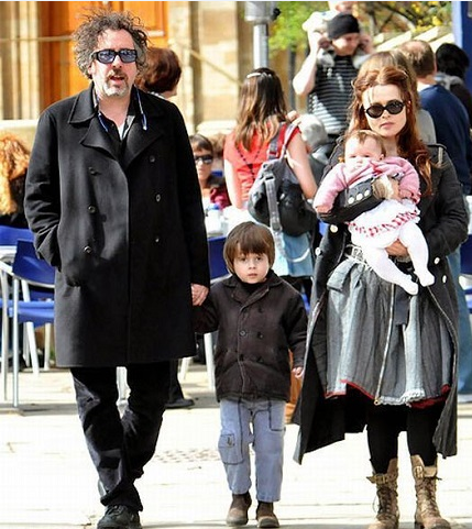 Helena with ex husband Tim and her child