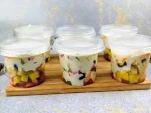 fruit salad in a cup
