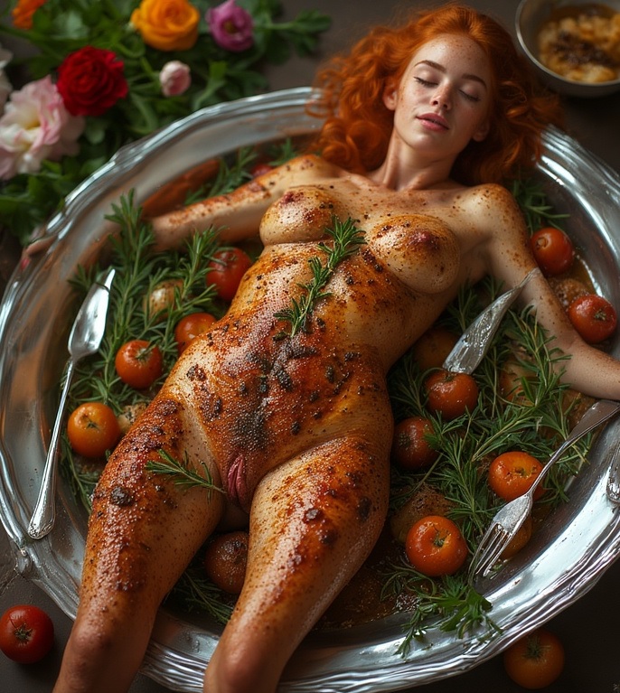 Garden wedding wom served Redhair 1 09