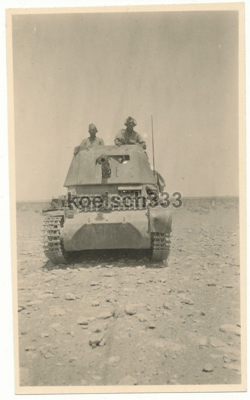 Foto Afrika Korps Panzerjäger I Panzer mit Komma