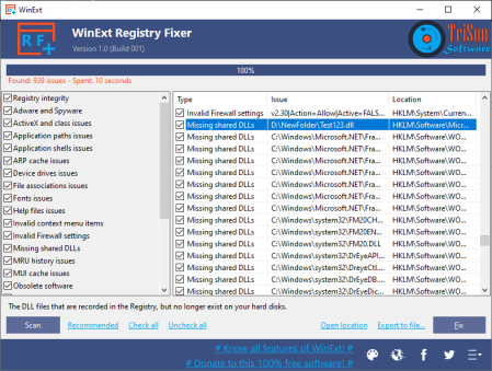 WinExt Registry Fixer 2.1 Build 005 WinExt Registry Fixer 2.1 Build 005