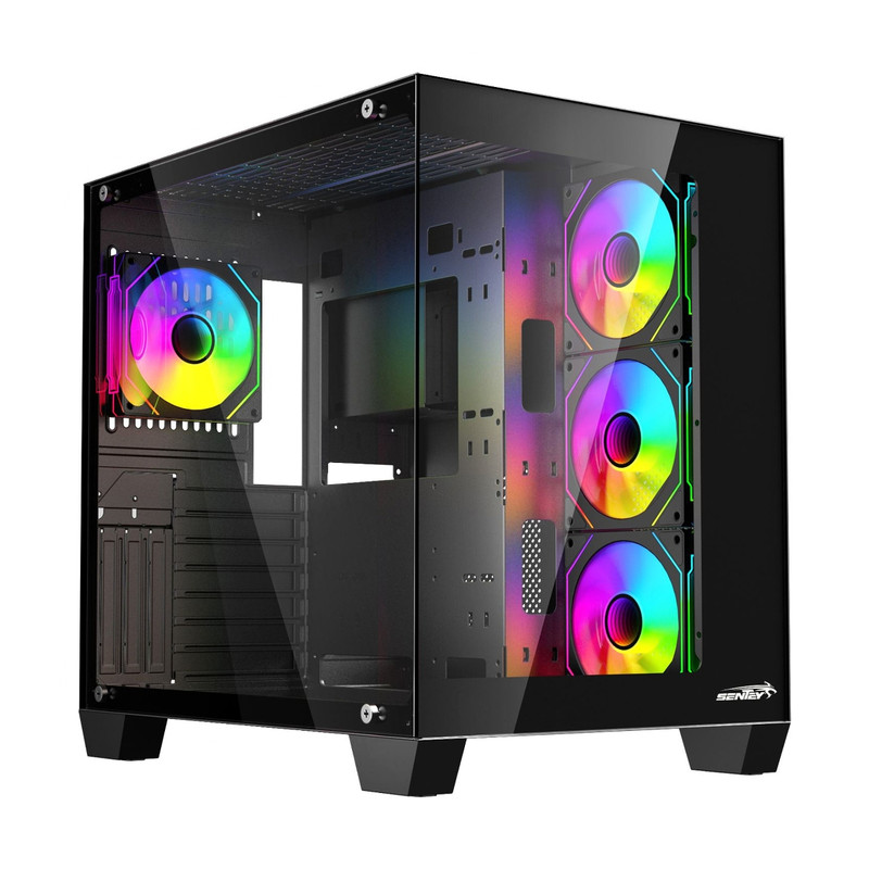 GABINETE SENTEY A35 BLACK 4X120MM PWM ARGB FAN VIDRIO TEMPLADO