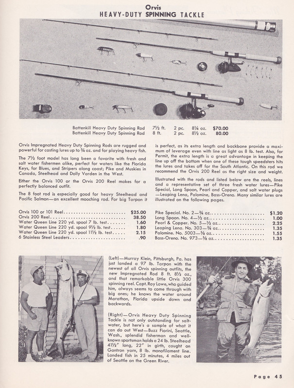 Catalog - 1960 page 45 (Spinning Rods)