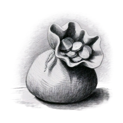 a sack of coins