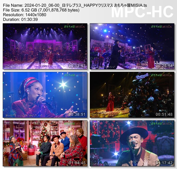 [TV-Variety] MISIA – HAPPYクリスマスおもちゃ屋MISIA (NTV+ 2024.01.20)