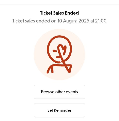 Screenshot showing sold out match status