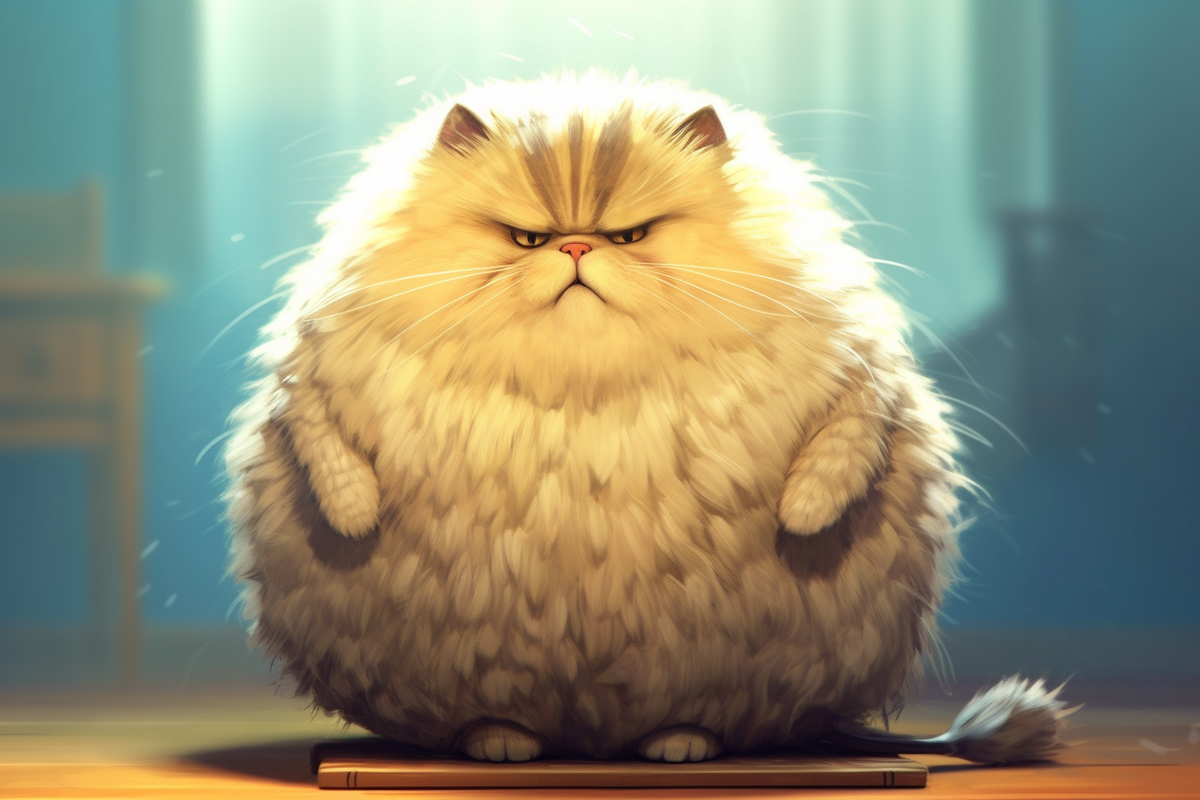 Золотистый пушистый кот