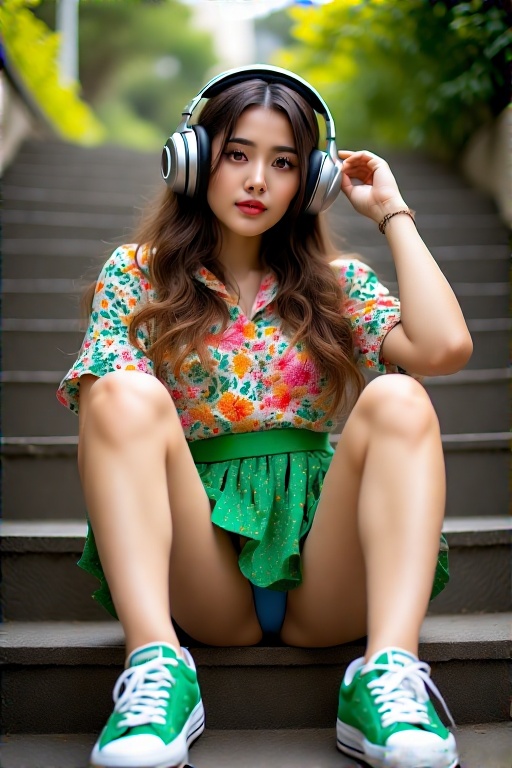 A-young-woman-sits-on-outdoor-22