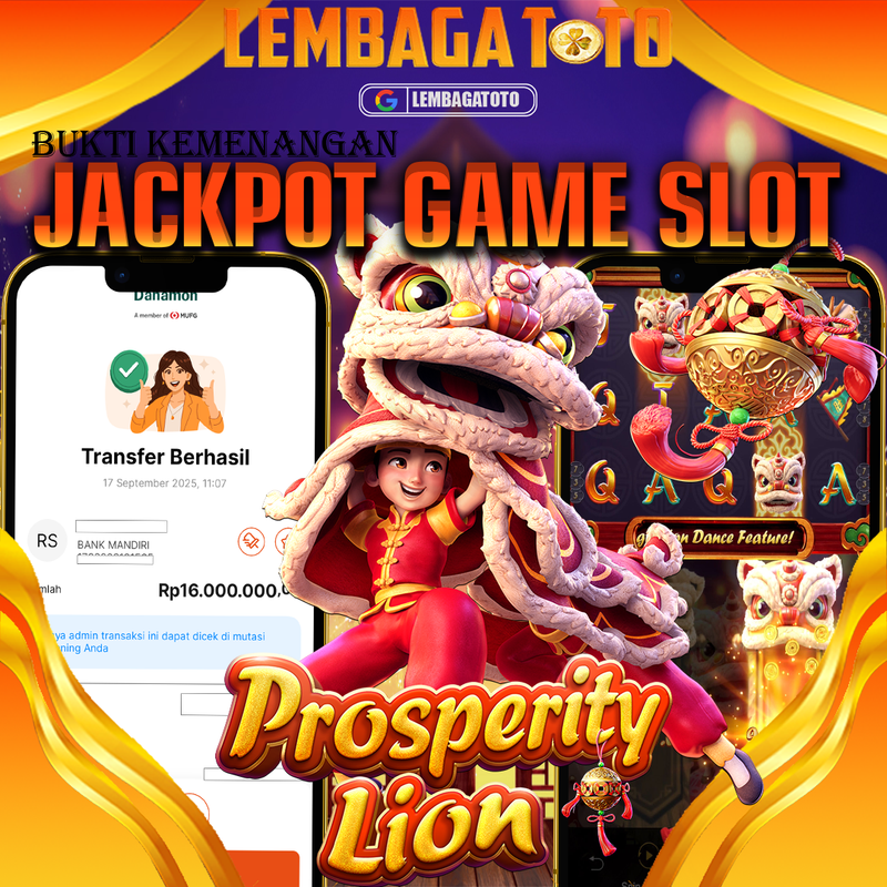 BUKTI JACKPOT 18 SEPTEMBER LEMBAGATOTO PROSPERITY LION  Rp.16.000.000,- LUNAS