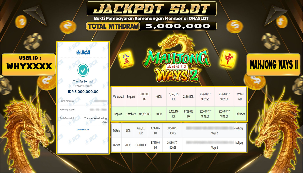 JACKPOT SLOT MAHJONG WAYS 2  17 AGUSTUS 2026