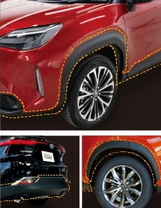 無塗装樹脂パーツキーパーの施工イメージ