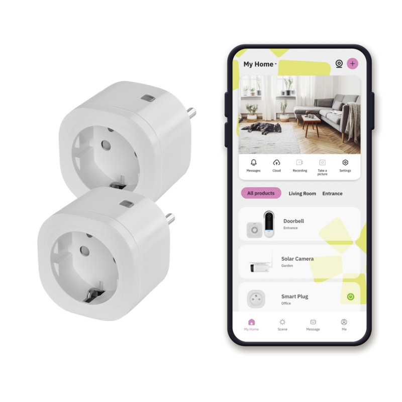 Image of OMAJIN by Netatmo set 2 Prese Intelligenti con timer, monitoraggio consumo, controllo remoto, spegnimento ritardato, risparmio energetico, Wi-Fi/Bluetooth, 16A/3680W, OSP-SK-01-EC