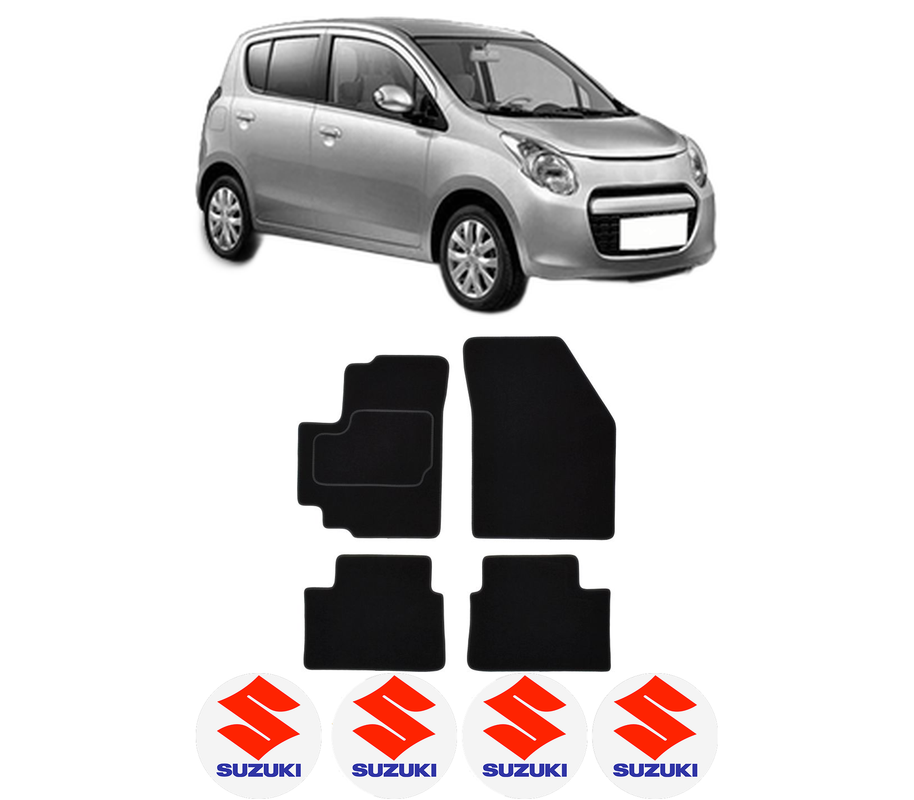 Set Covorase Presuri SUZUKI ALTO VII (GF, HA25_, HA35_) din 2009, Auto, Material Textil Mocheta, 4 Stickere auto cu SUZUKI