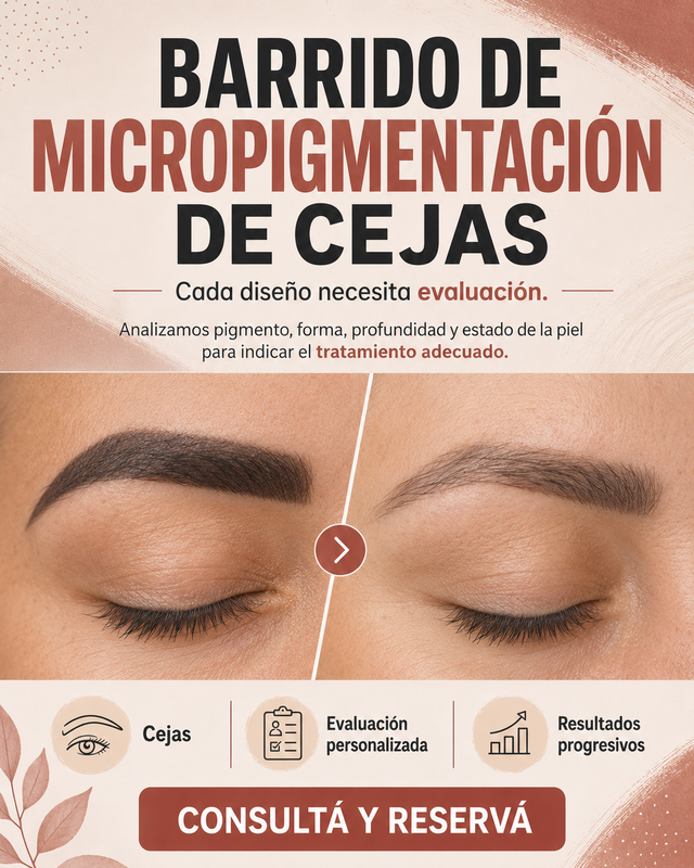 Barrido de micropigmentación de cejas con láser en BELDAD Studio