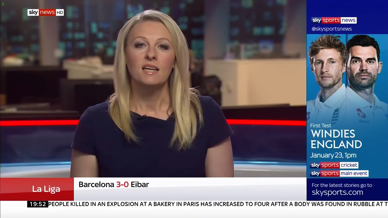 13 January - 19.30.00 - Sportsline. Sky News presents the news a
