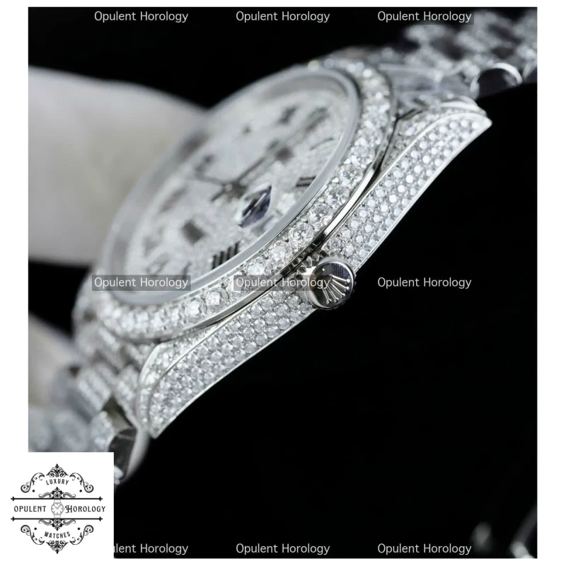 Rolex Datejust 41 mm Full Moissanite Diamonds Replica