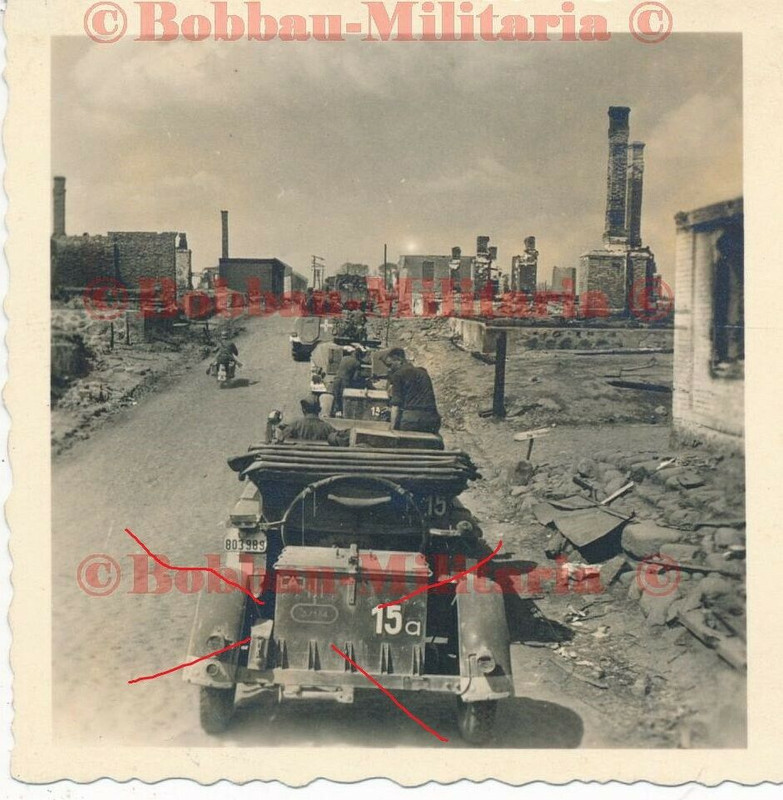 Sturmgeschütze Abt.184 Kolonne Kübelwagen Sonderanhänger SdKfz STUG Kennung