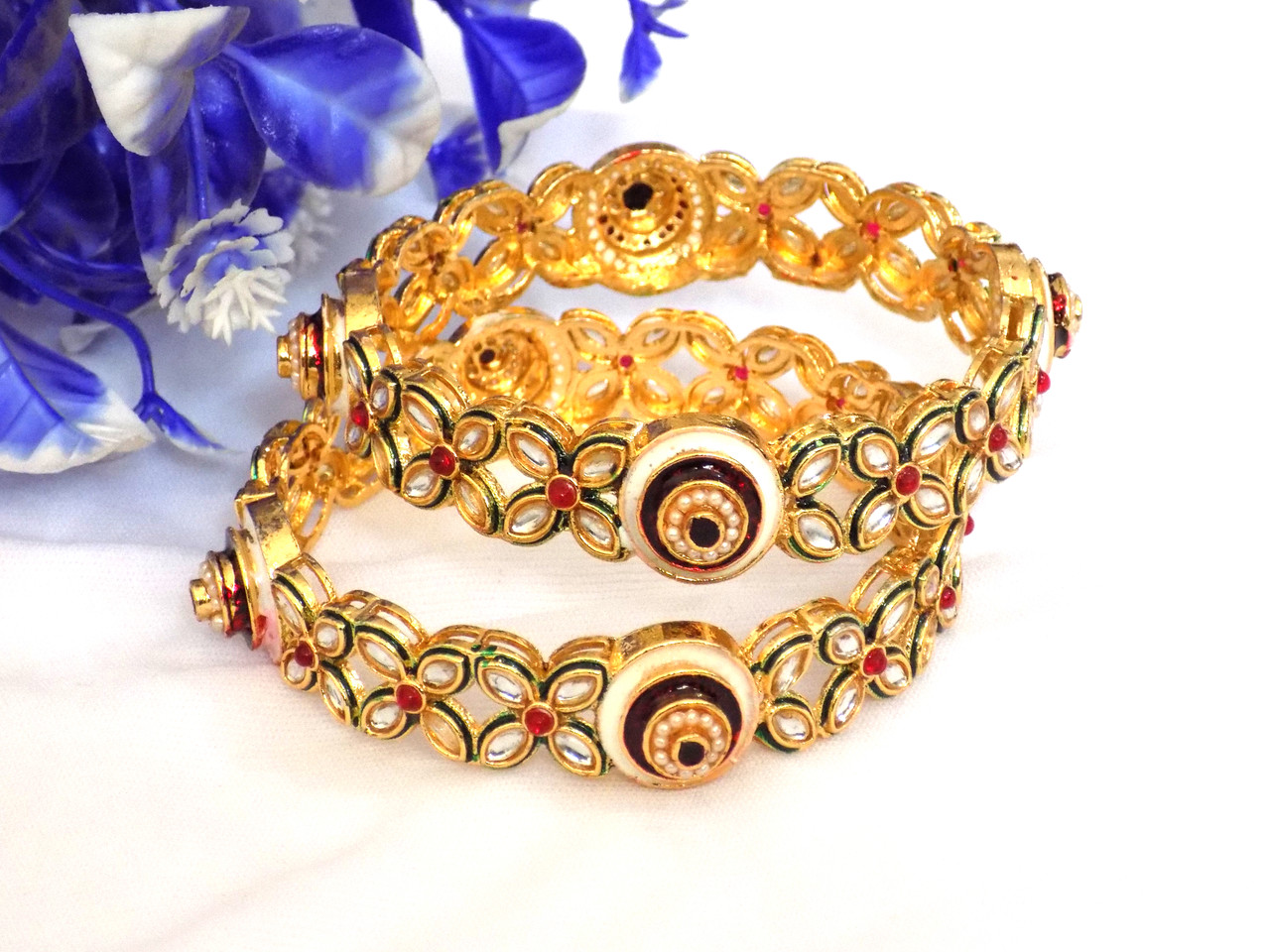 ssb designer gold glass bangles women (3)