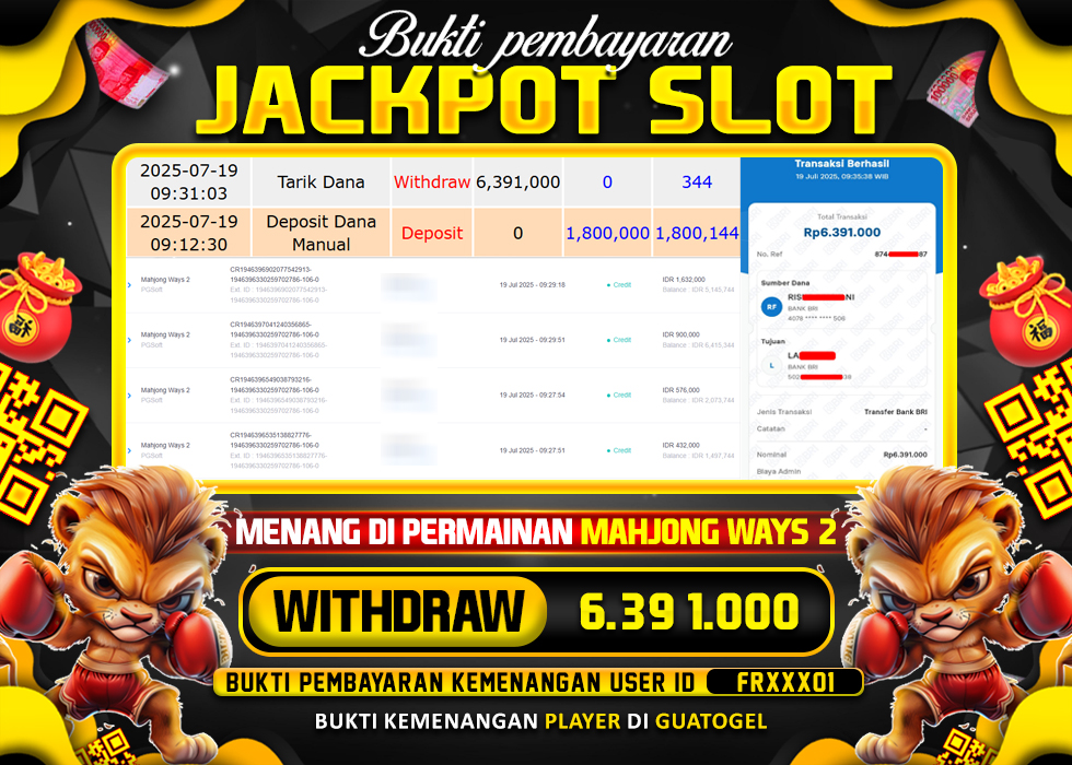 BUKTI JACKPOT LUNAS GUATOGEL