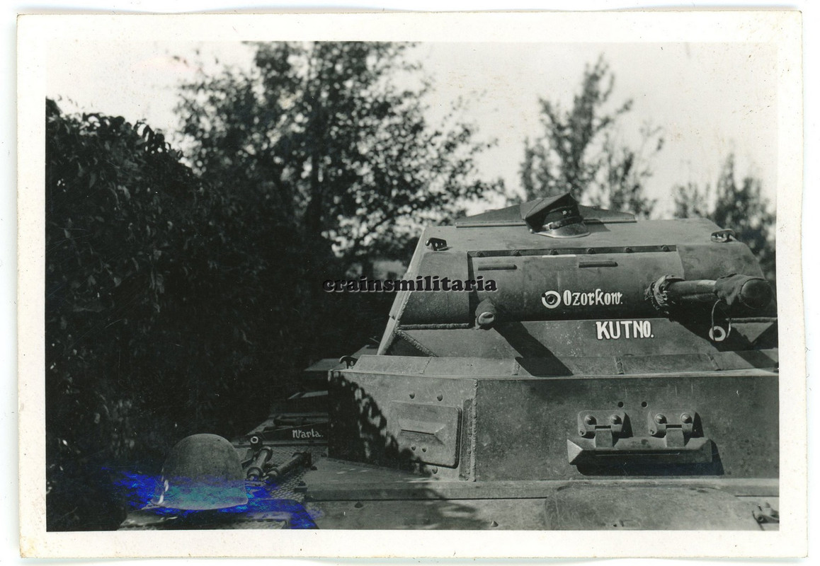 Orig. Foto Panzer I Tank Pz.Rgt.23 mit Name -OZORKOW - WARTA - KUTNO- Polen 1939 (1)