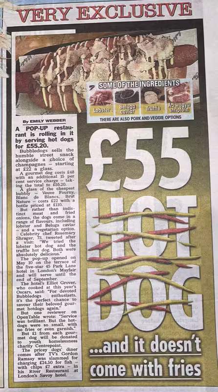 Hot dogs for £55 IMG_4558