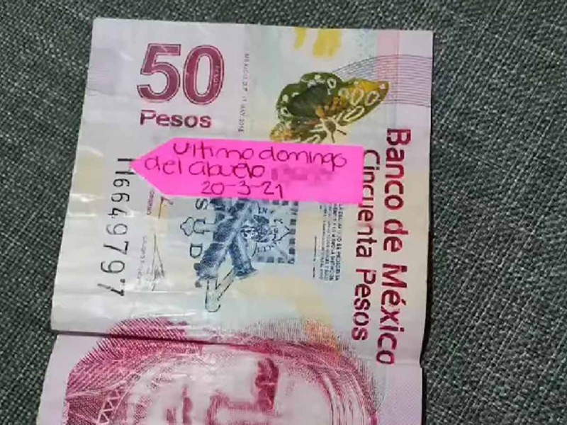Billete de 50 pesos se vuelve viral por ser “el último domingo del abuelo”