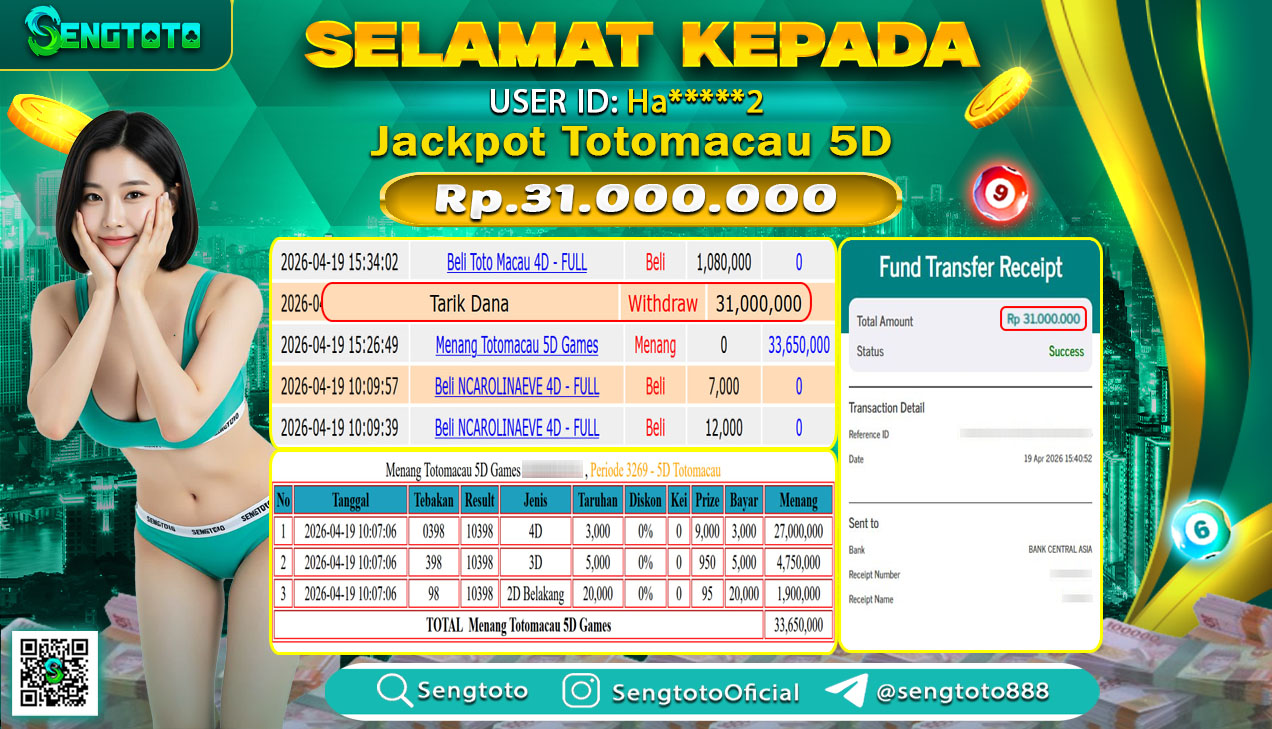 BUKTI PEMBAYARAN TOGEL TOTOMACAU 5D