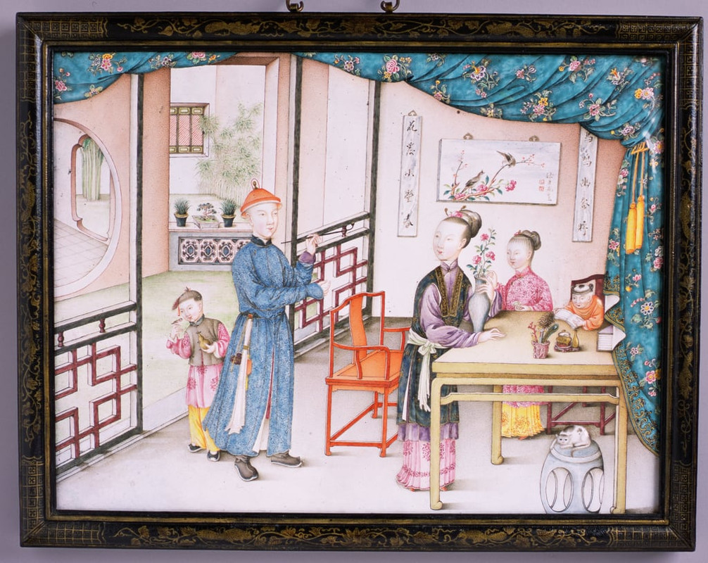 Chinese_School_-_Imperial_Canton_panel_Qianlong_period_1736-95_(repousse_enamel)_(see_207217_for_-_(