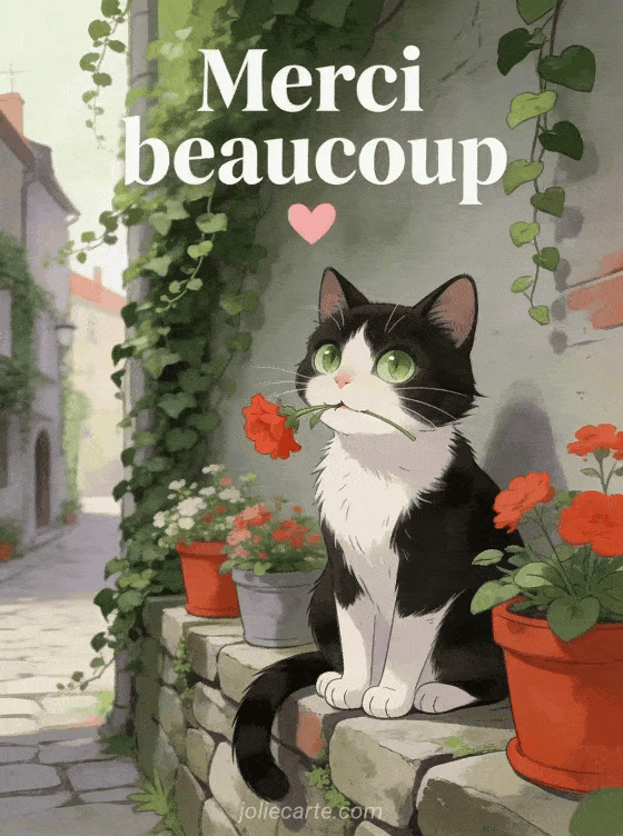 merci beaucoup chat