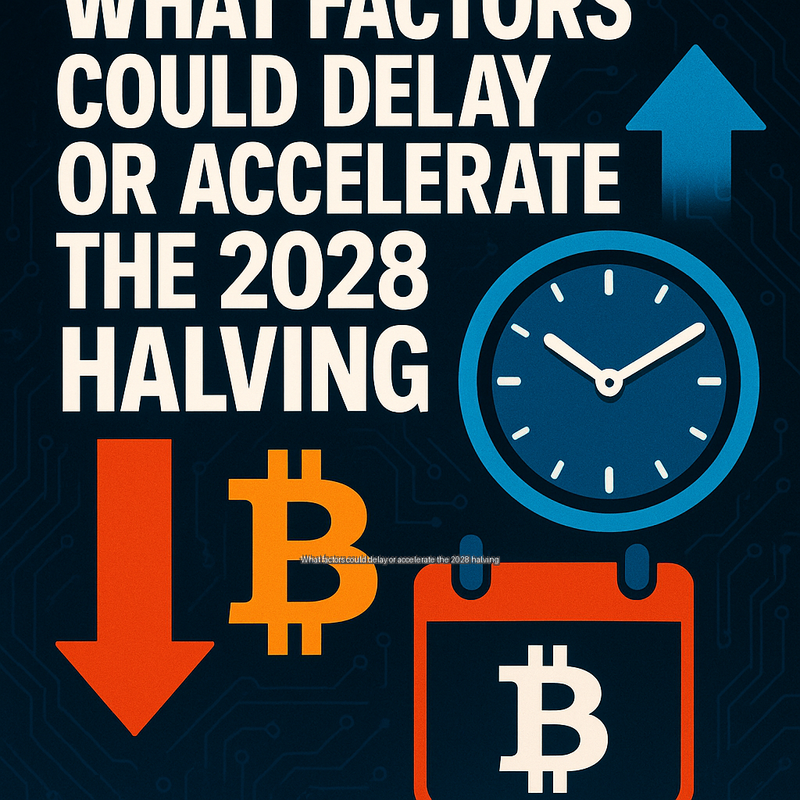 What factors could delay or accelerate the 2028 halving