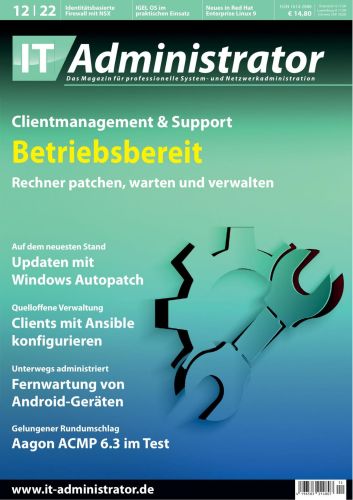 Cover: It-Administrator Magazin No 12 Dezember 2022