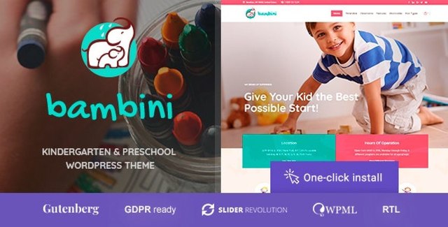 Bambini – Kindergarten & Pre-School Theme Wp