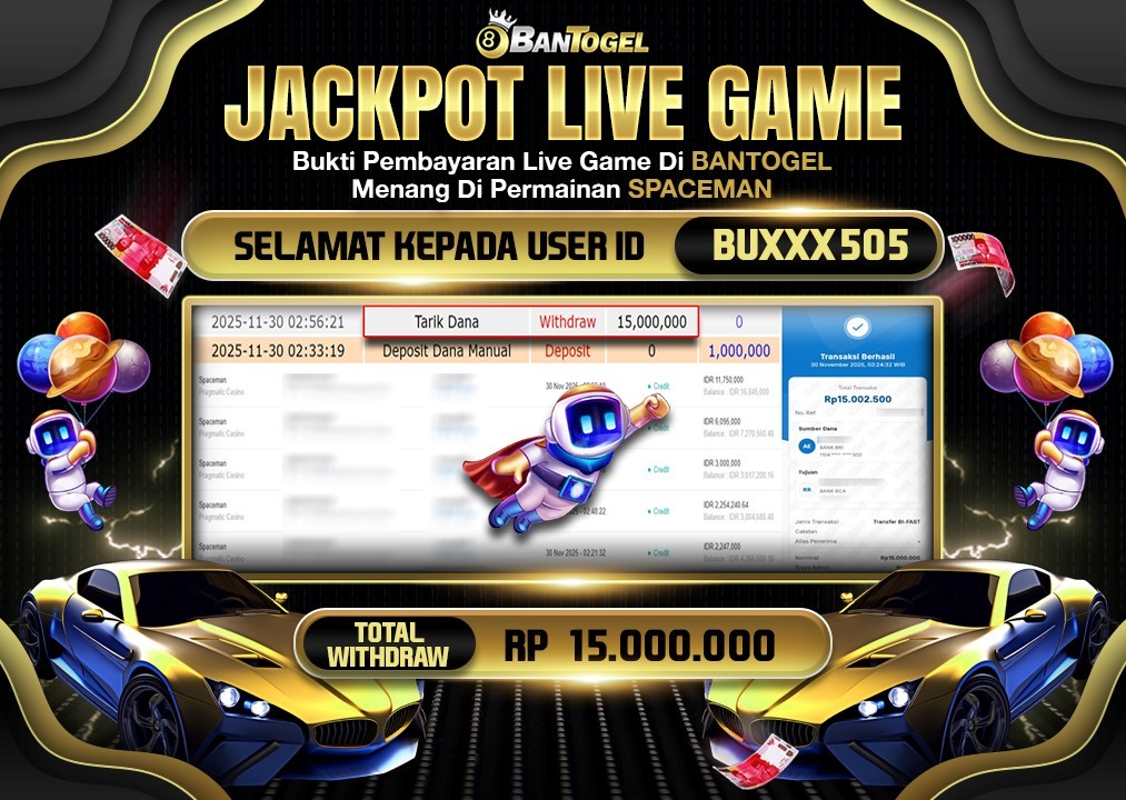 BUKTI JACKPOT LUNAS BANTOGEL