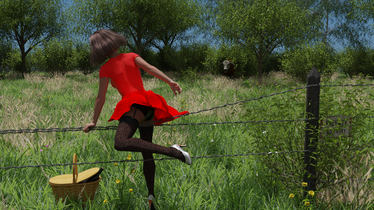 climbing the fence