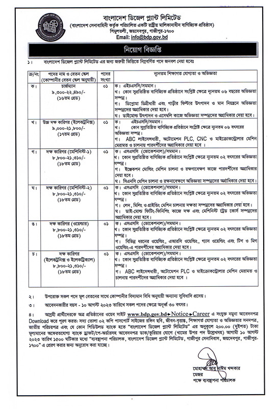 Bangladesh-Diesel-Plant-Limited-BDPL-Job-Circular-2023