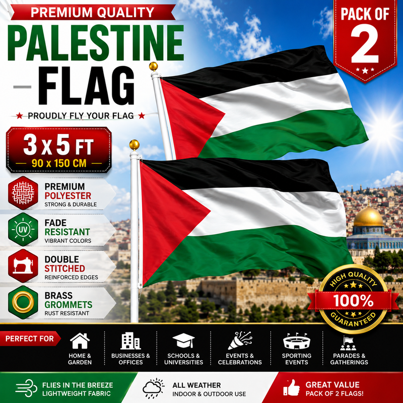 Palestine Flag Size