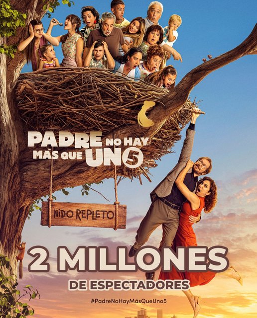 “PADRE NO HAY MÁS QUE UNO 5” SUPERA LOS DOS MILLONES DE ESPECTADORES EN CINES