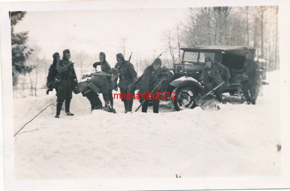 Foto, Wehrmacht, 3.Pi15, Winterübung, Pkw