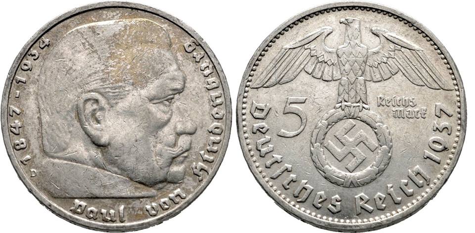5 Marcos 1937. Munich 5-m-1937